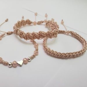 Bohemian almond bracelets trio!♥️🥰🌹
